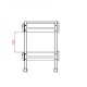 Metallic White Trolley with Drawers "EASY+"